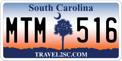 SC license plate MTM516