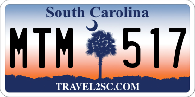 SC license plate MTM517