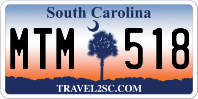 SC license plate MTM518