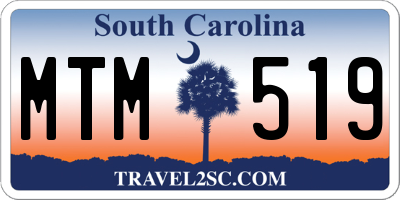SC license plate MTM519