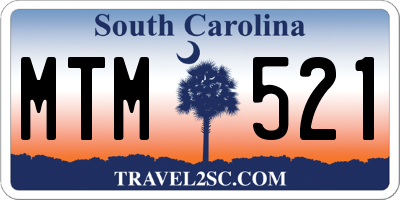 SC license plate MTM521