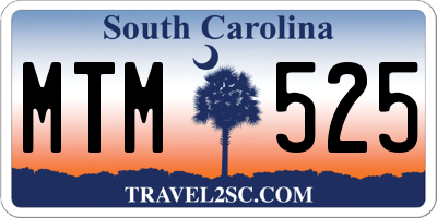 SC license plate MTM525