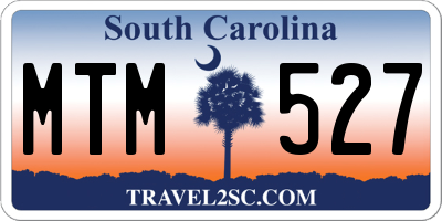 SC license plate MTM527
