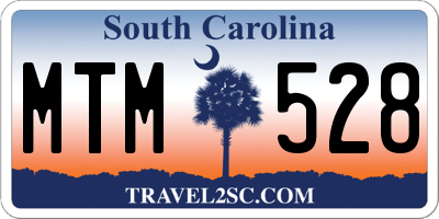 SC license plate MTM528
