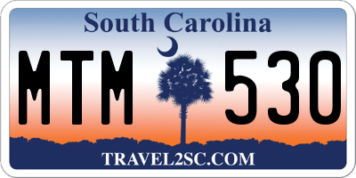 SC license plate MTM530