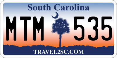 SC license plate MTM535