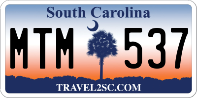 SC license plate MTM537