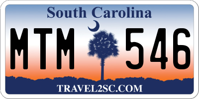SC license plate MTM546