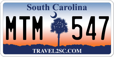 SC license plate MTM547