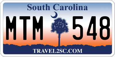 SC license plate MTM548