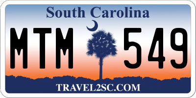 SC license plate MTM549