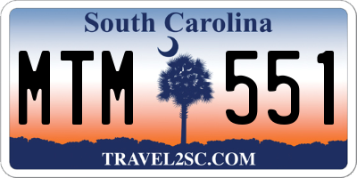 SC license plate MTM551