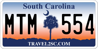 SC license plate MTM554