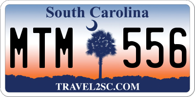SC license plate MTM556