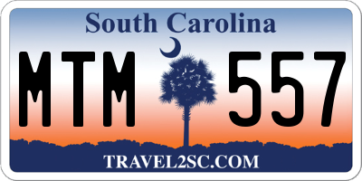 SC license plate MTM557