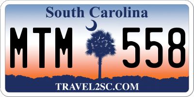 SC license plate MTM558