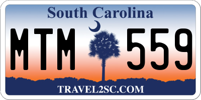 SC license plate MTM559