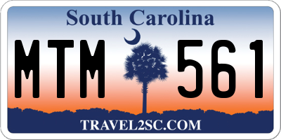 SC license plate MTM561