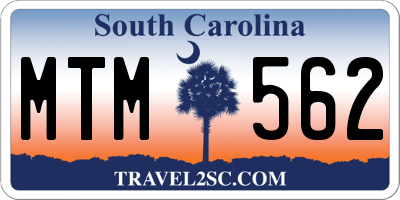 SC license plate MTM562