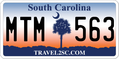 SC license plate MTM563
