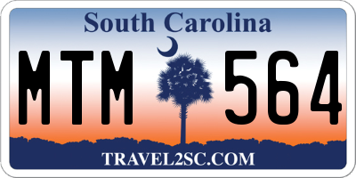 SC license plate MTM564