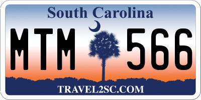 SC license plate MTM566