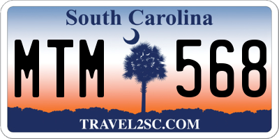 SC license plate MTM568