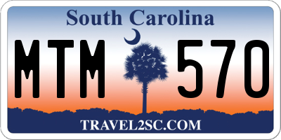 SC license plate MTM570