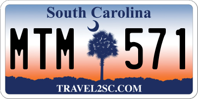SC license plate MTM571