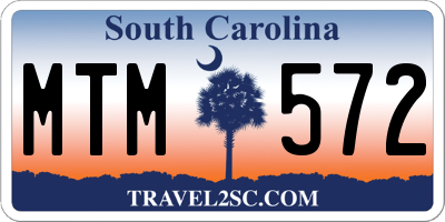 SC license plate MTM572