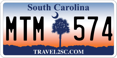 SC license plate MTM574