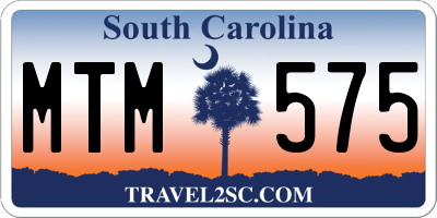 SC license plate MTM575