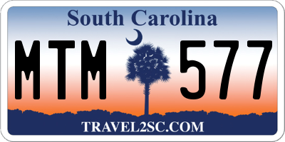 SC license plate MTM577