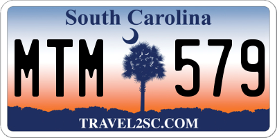 SC license plate MTM579