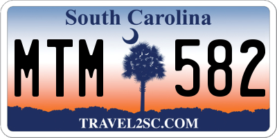 SC license plate MTM582