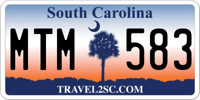 SC license plate MTM583