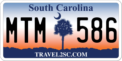 SC license plate MTM586