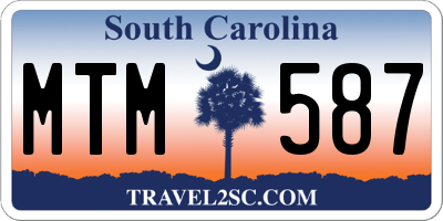 SC license plate MTM587