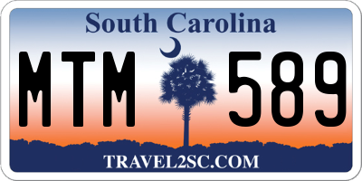 SC license plate MTM589