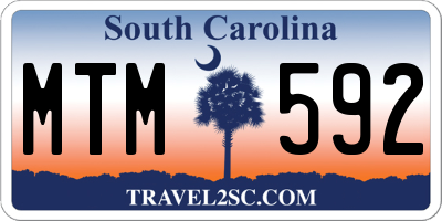 SC license plate MTM592