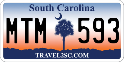 SC license plate MTM593