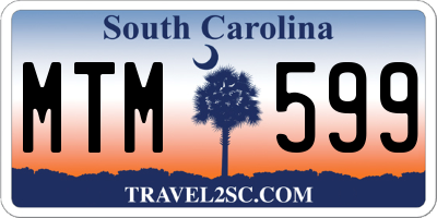 SC license plate MTM599