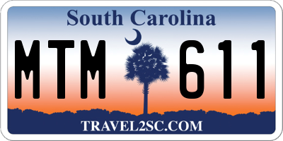 SC license plate MTM611