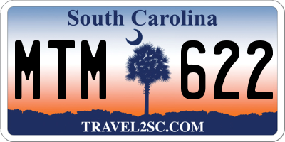 SC license plate MTM622