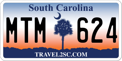 SC license plate MTM624