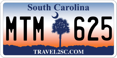 SC license plate MTM625