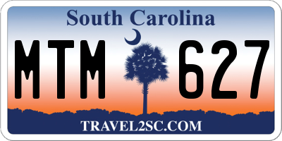 SC license plate MTM627