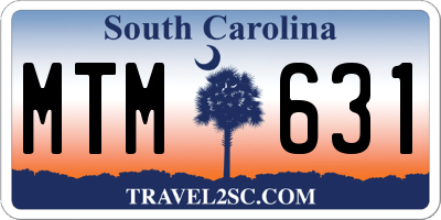 SC license plate MTM631
