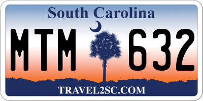 SC license plate MTM632