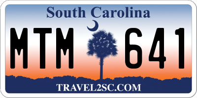 SC license plate MTM641
